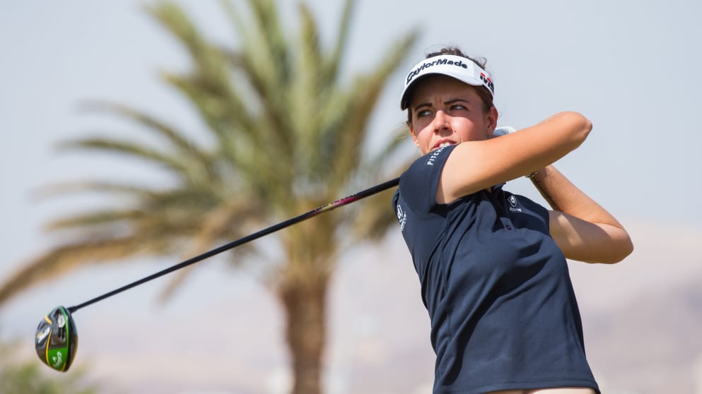 Meghan MacLaren during her opening round 65