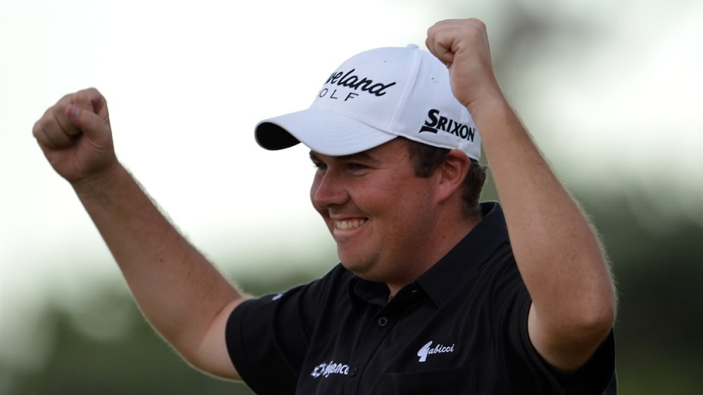 Shane Lowry celebrates his victory