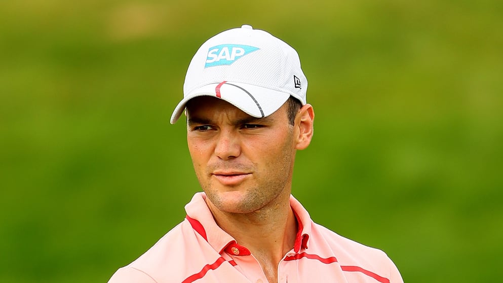 Martin Kaymer walks down the 18th hole 