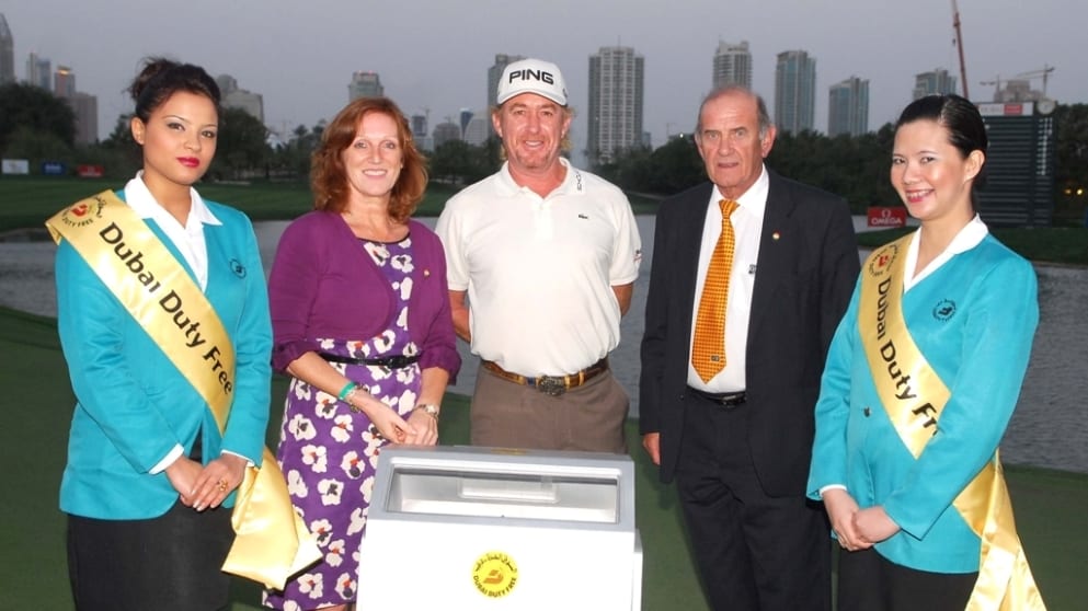 Sinead El Sibai, Miguel Angel Jimenez and Colm McLoughlin 