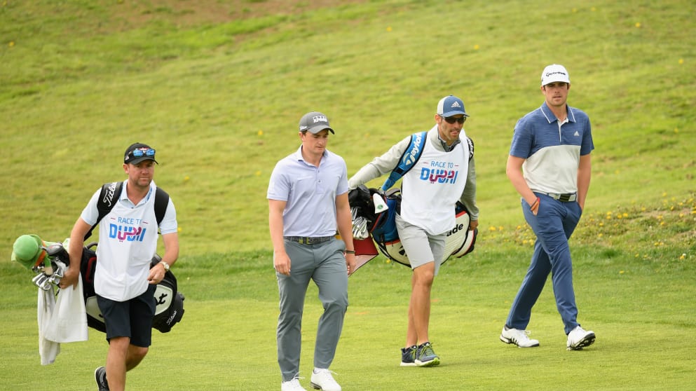 Paul Dunne and Nacho Elvira - out in the final group on day three of the Open de España