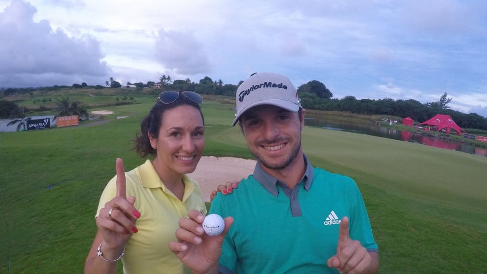Javier Colomo - became the first man to make a hole-in-one on a par four on day two of the AfrAsia Bank Mauritius Open 