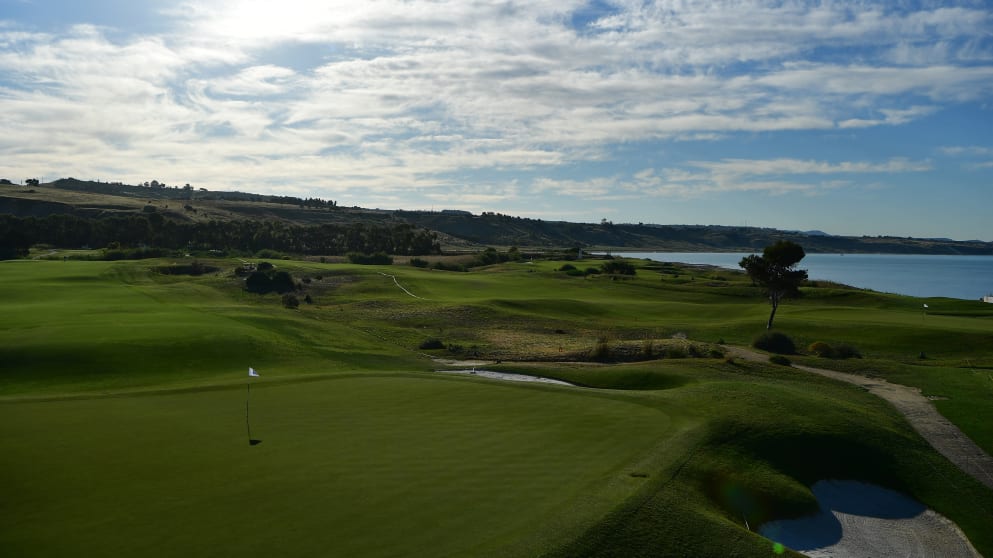 A general view of the sixth hole prior to the start of The Rocco Forte Open