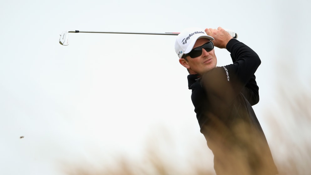 Justin Rose in action at the Aberdeen Asset Management Scottish Open
