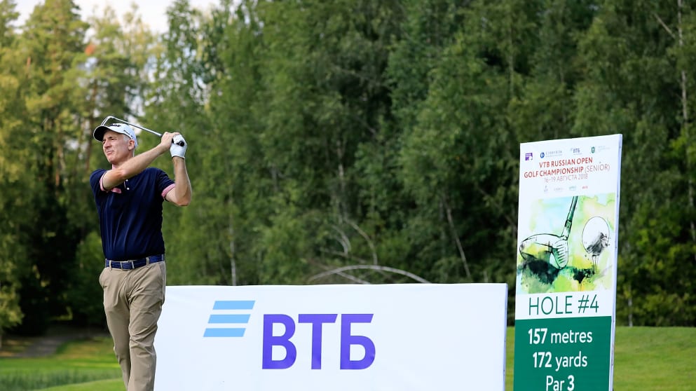 Phillip Price on Day Two of the VTB Russian Open Golf Championship (Senior)