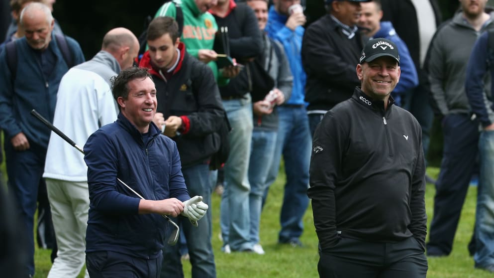 Robbie Fowler and Thomas Bjorn