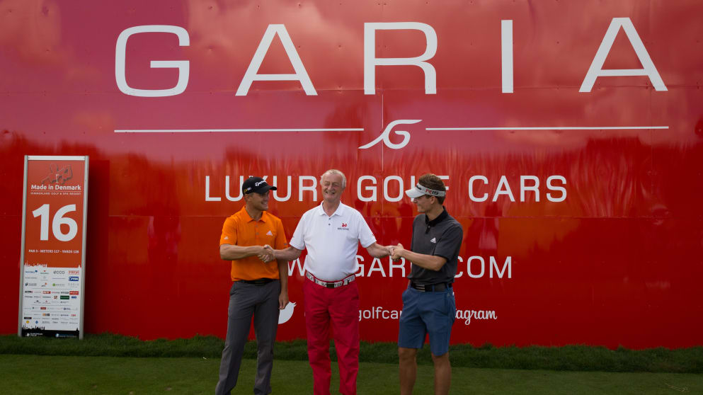 Sebastian Cappelen won two luxury Garia golf cars for his ace at 16 (Photo: Jess Anderson)