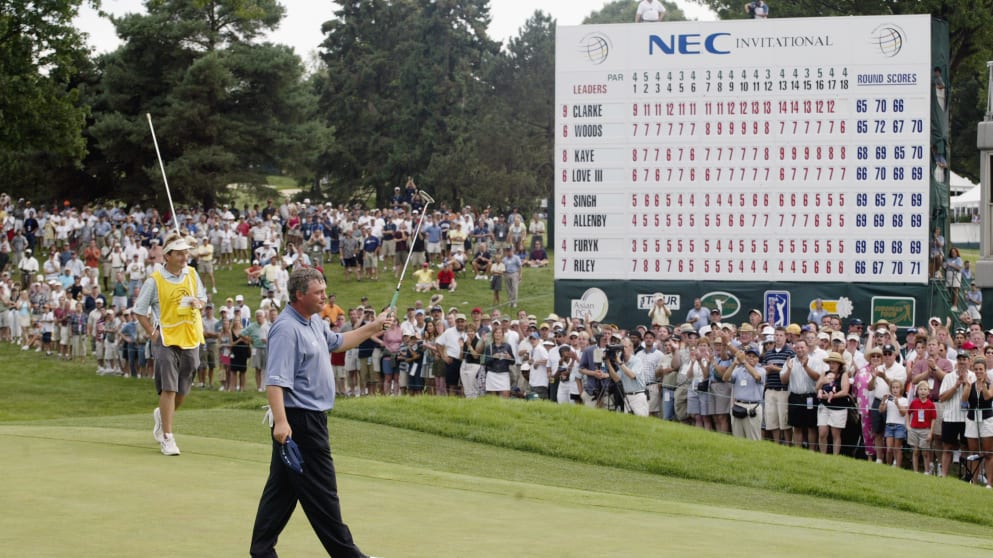 Clarke on the final green