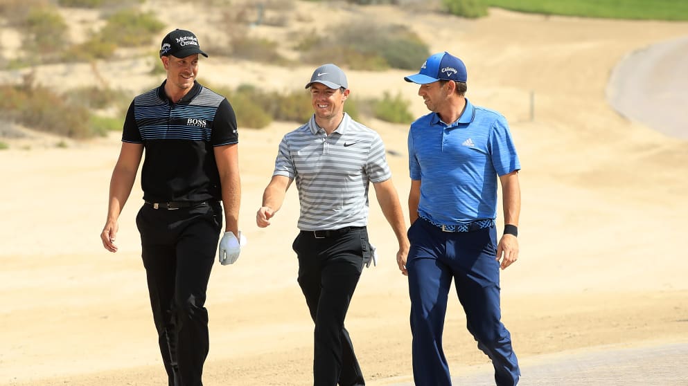 Henrik Stenson, Rory McIlroy and Sergio Garcia