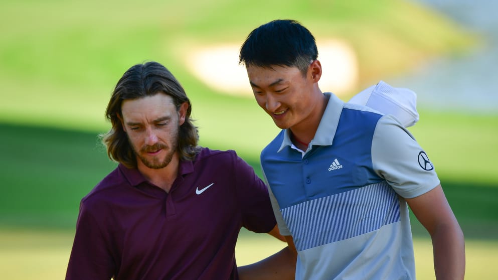Tommy Fleetwood and Li Haotong