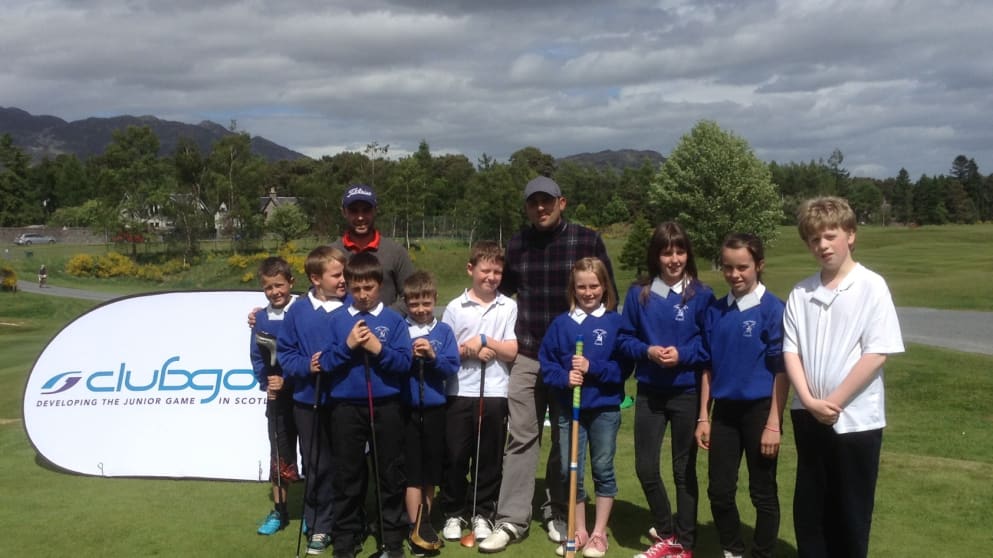 François Calmels and Edouard Dubois visit Newtownmore Golf Club 