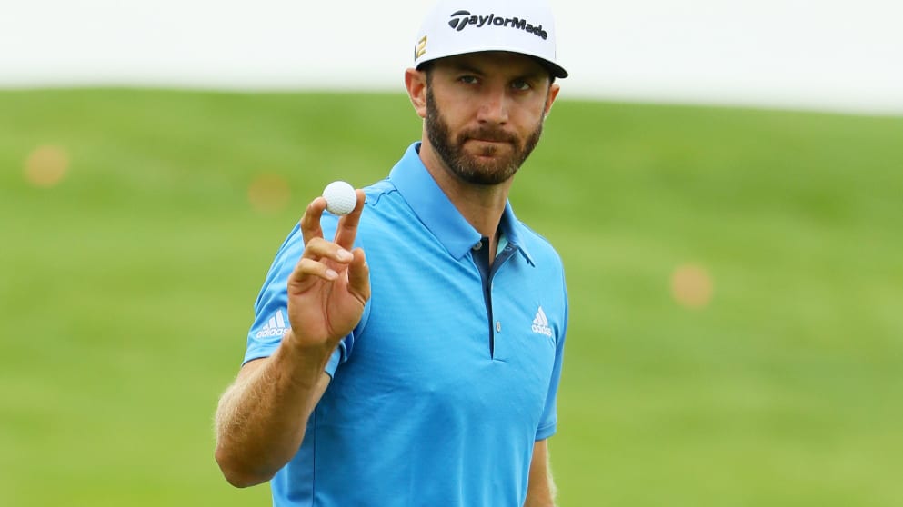 Dustin Johnson during the first round