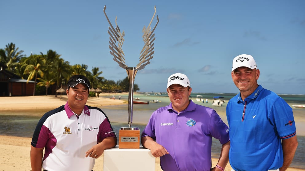Kiradech Aphibarnrat, George Coetzee and Thomas Bjørn