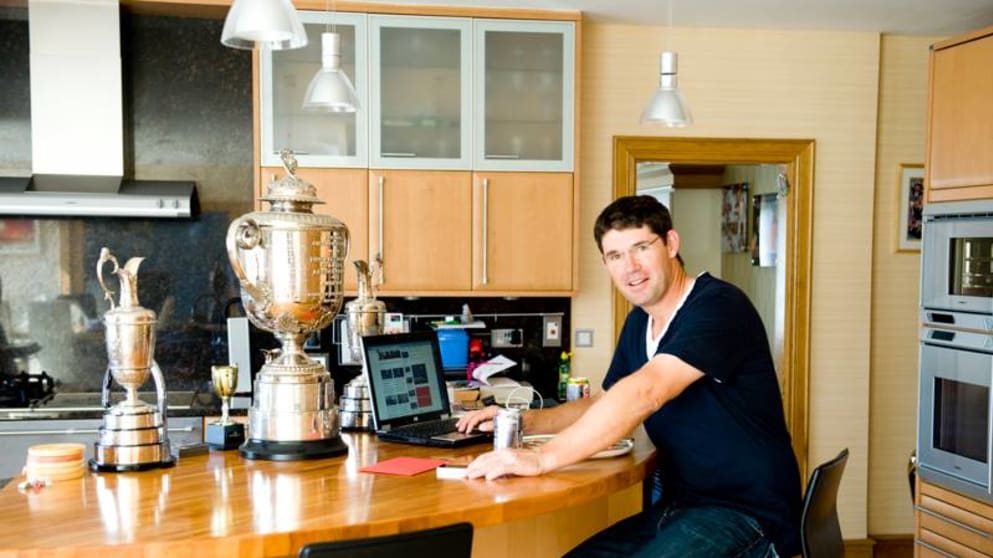 Padraig Harrington at his home