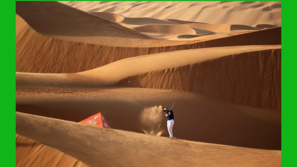 Luke Donald among the dunes