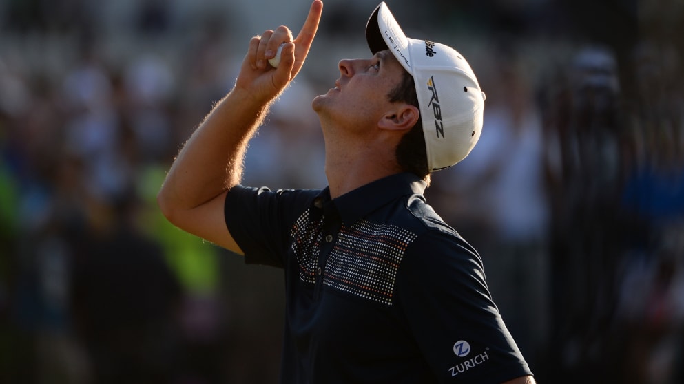 Justin Rose looks to the heavens