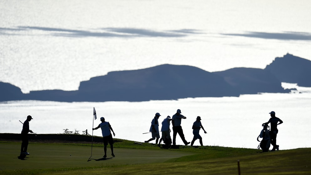 General view of action on the 4th hole during day one of the Madeira Islands Open - Portugal - BPI 