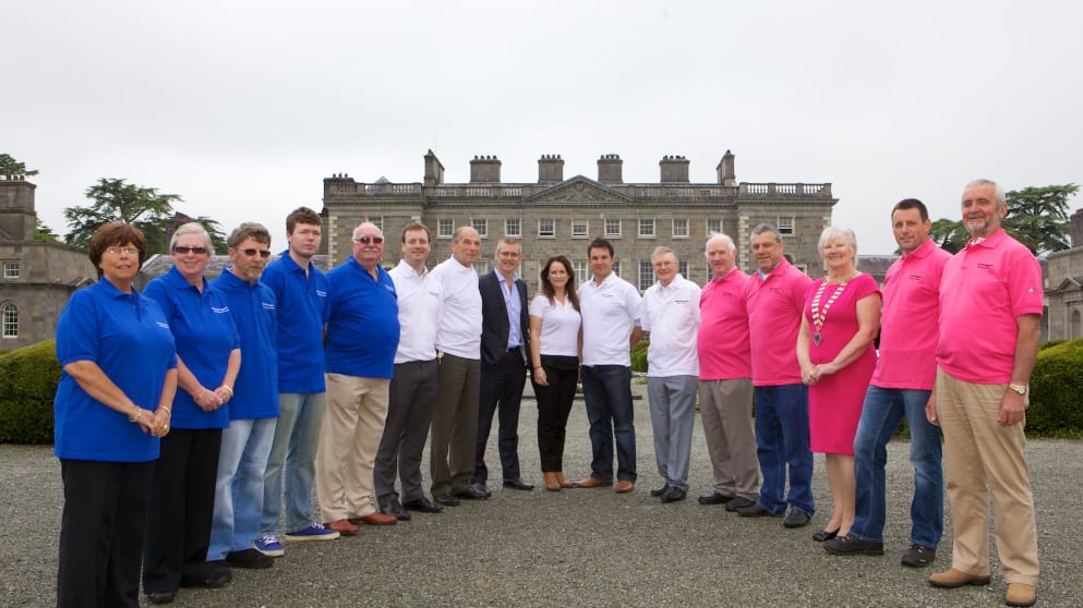 Conor Mallaghan (centre), Managing Partner of Carton House with representatives  of the Three Towns (from left) Celbridge, Maynooth and Leixlip