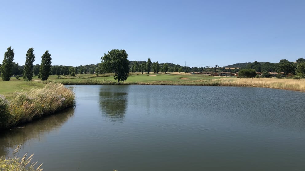 The view across the lake on the 17th hole