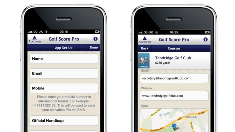 Aberdeen Golf Score Pro App
