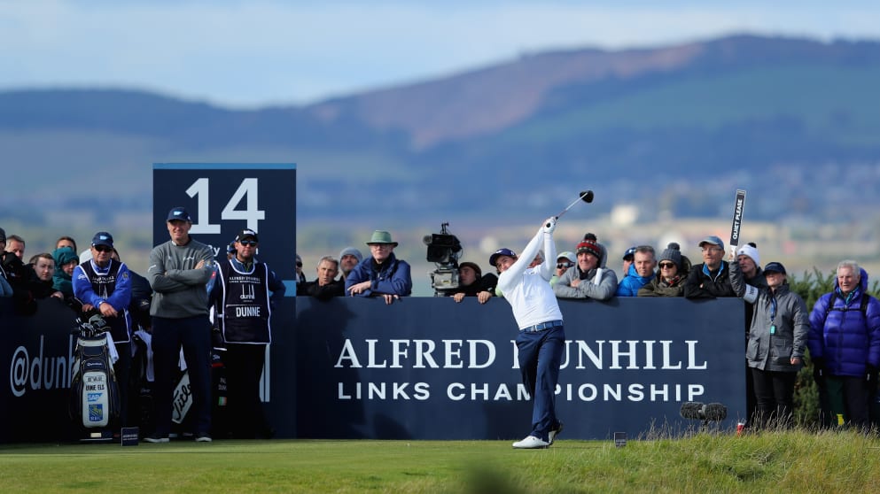 Paul Dunne during his opening round at St Andrews