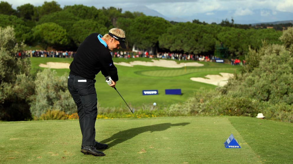 Soren Kjeldsen on the 15th tee at Valderrama in 2008