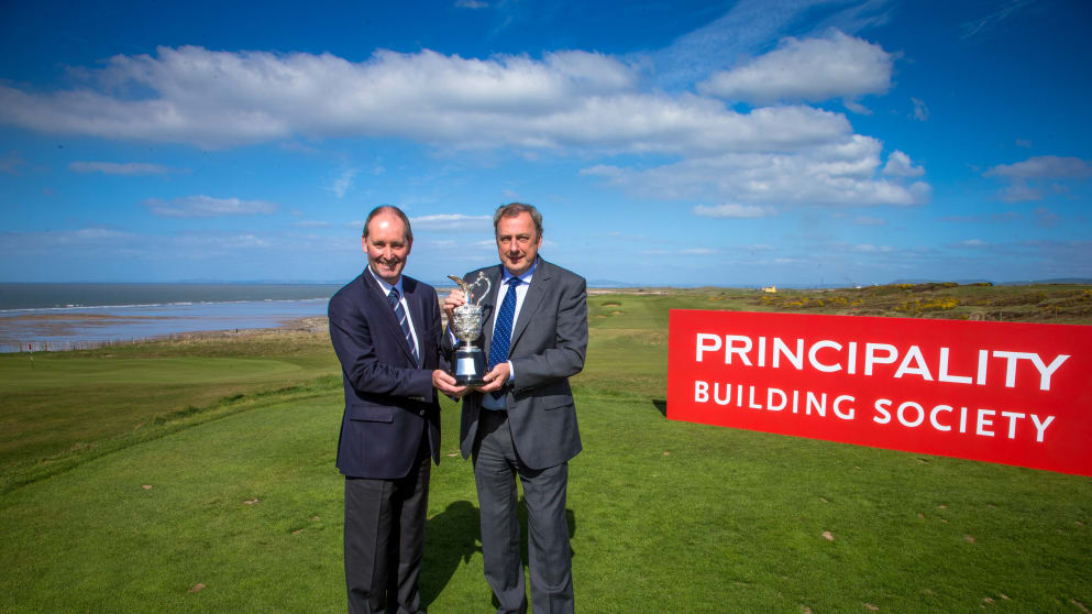 Andy Stubbs, Managing Director of the European Senior Tour and Graeme Yorston, Group Chief Executive at Principality Building Society