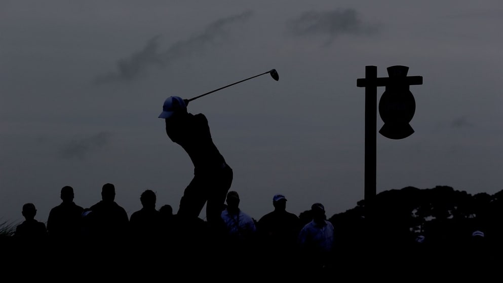 Dark, windy and stormy conditions were the order of the day during the second round