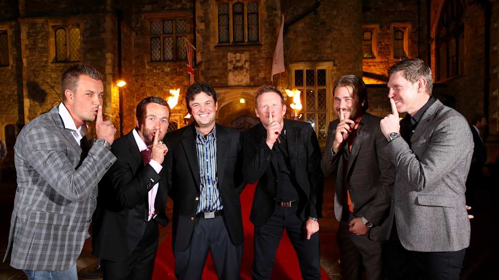 Henrik Stenson, Graeme McDowell, Patrick Reed, Jamie Donaldson, Victor Dubuisson and Stephen Gallacher
