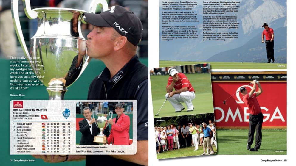 Thomas Bjorn made it two in two weeks at the Omega European Masters.