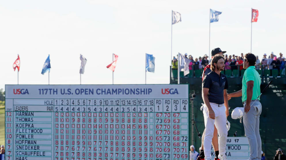 Tommy Fleetwood at the US Open