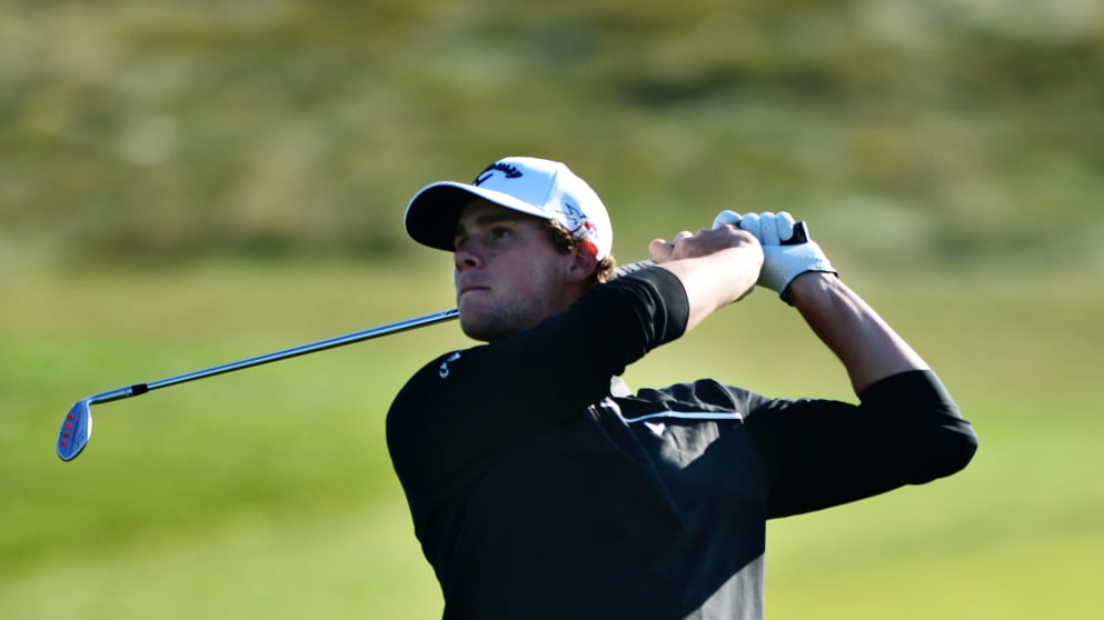 Thomas Pieters during the first round of the D+D REAL Czech Masters