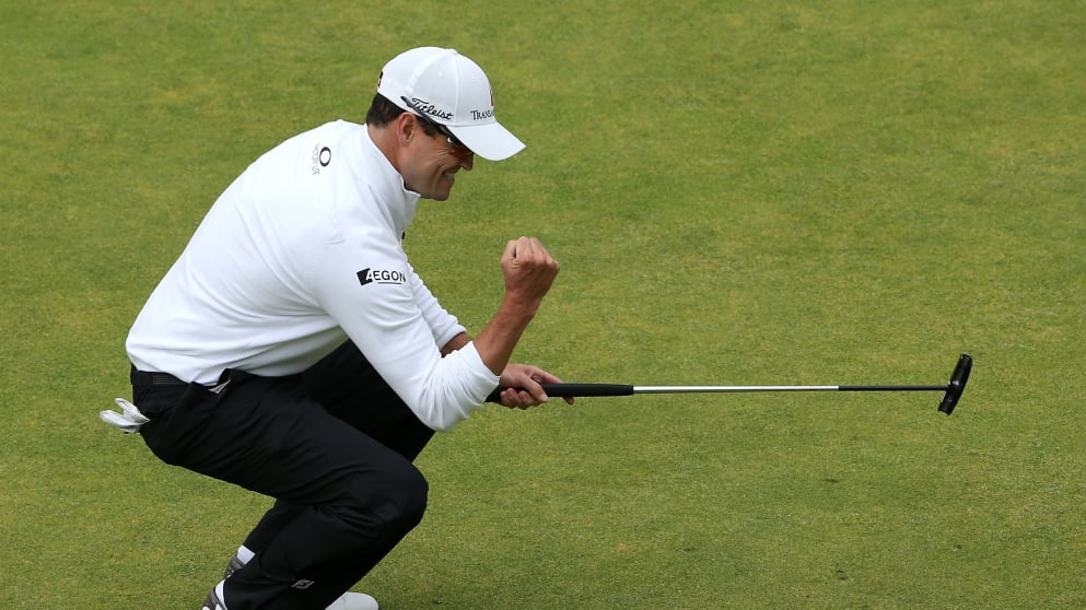 Birdie on the last! Zach Johnson sets the target
