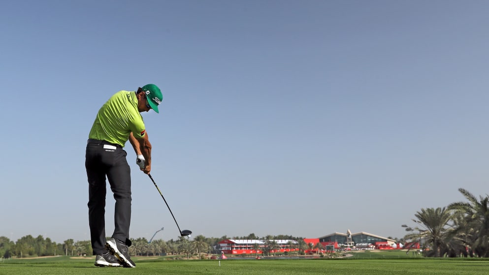 Rafa Cabrera Bello during his second round at Abu Dhabi GC