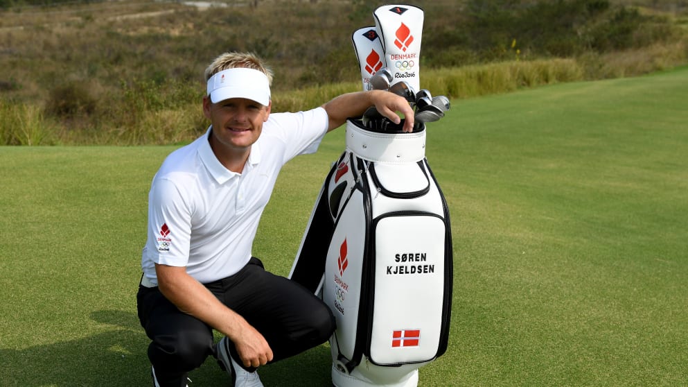 Søren Kjeldsen of Denmark during his practice round