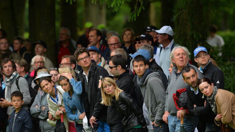 The crowds watch closely at Aa Saint-Omer Golf Club