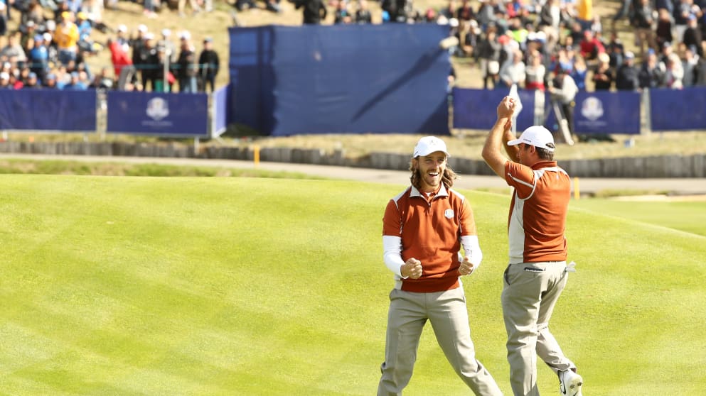 Tommy Fleetwood and Francesco Molinari 