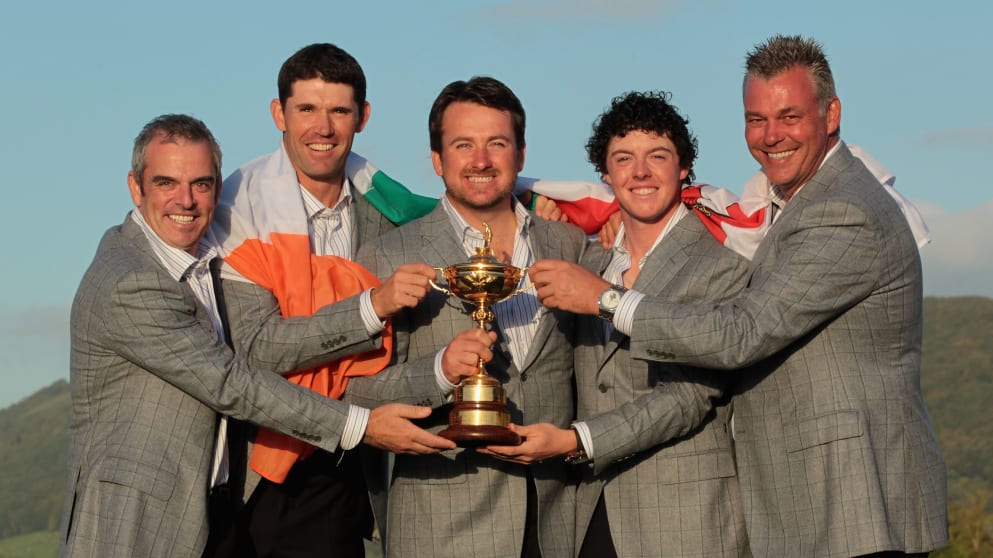 Paul McGinley, Padraig Harrington, Graeme McDowell, Rory McIlroy and Darren Clarke are all now confirmed to appear at the 2013 Irish Open at Carton House in June