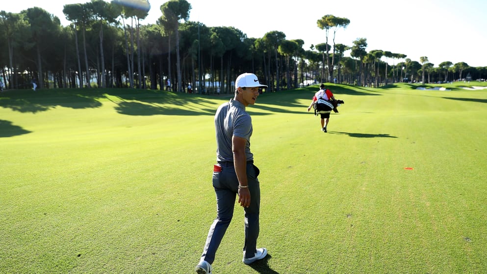 Thorbjorn Olesen - walks down the 12th hole during day three of the Turkish Airlines Open