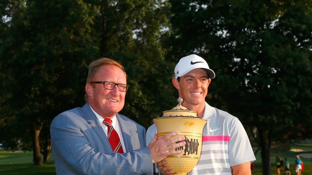 Richard Hills (left) and Rory McIlroy 