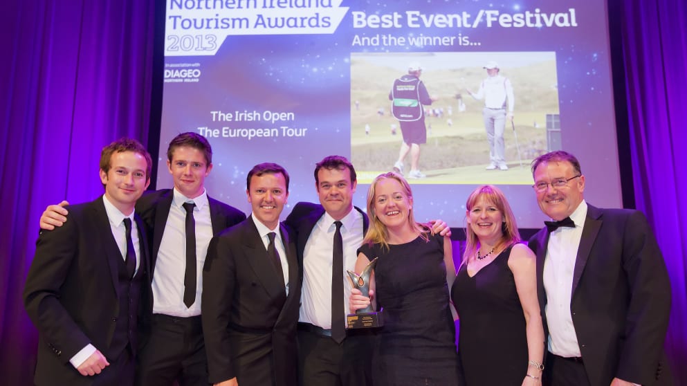 European Tour officials at the Northern Ireland Tourism Awards 