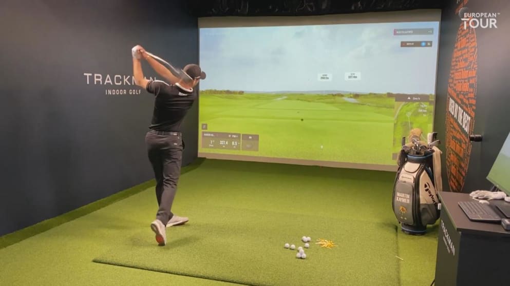 Martin Kaymer and Bernd Wiesberger:  BMW Indoor Invitational powered by TrackMan