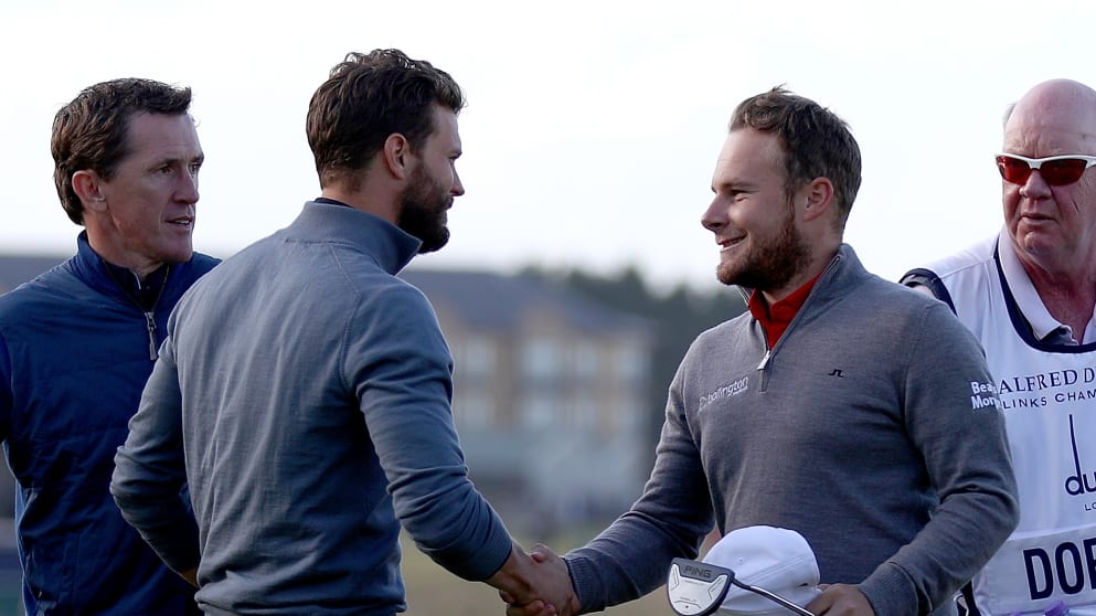 Jamie Dornan and Tyrrell Hatton at the 2016 ADLC