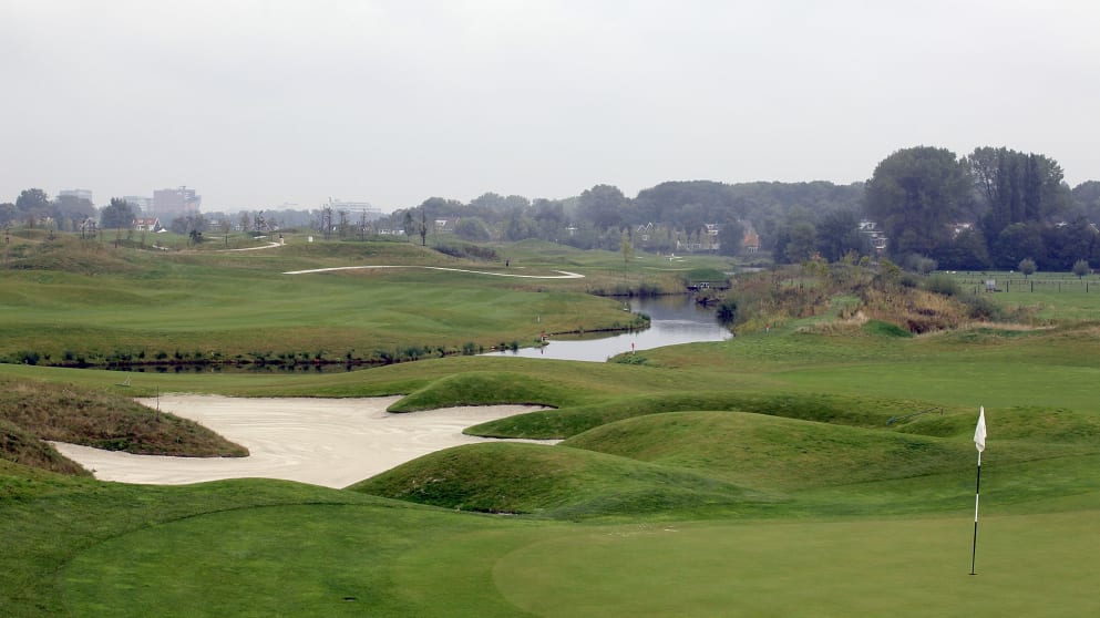 A general view of the 6th green during the second round