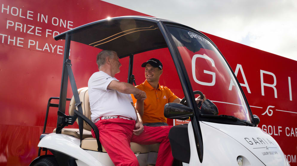 Sebastian Cappelen won two luxury Garia golf cars for his ace at 16 (Photo: Jess Anderson)