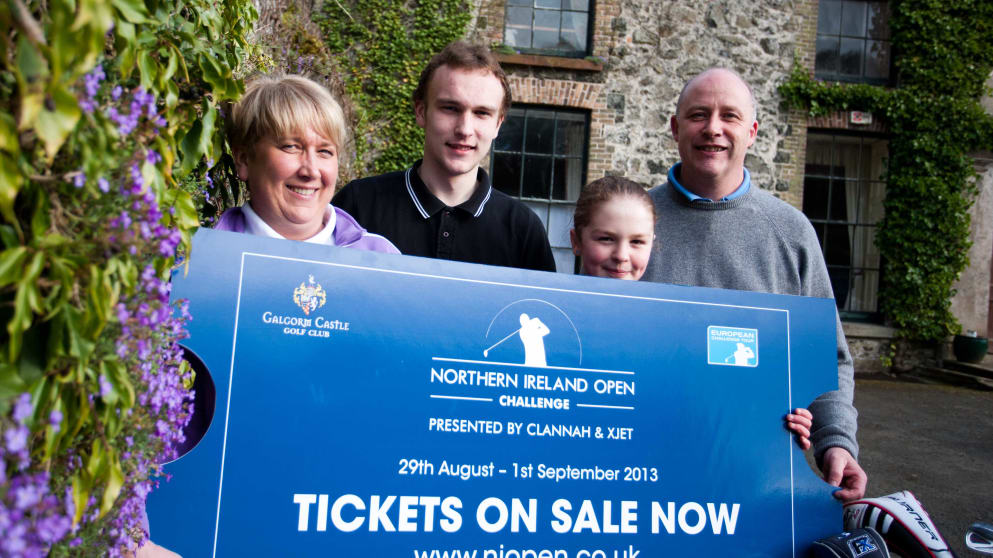 Ballymena family Roisin Gillan, James Gillan, Damien Gillan and Tanya Gillan looking forward to the Northern Ireland Open