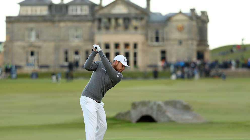 Tyrrell Hatton at the Old Course's 18th hole