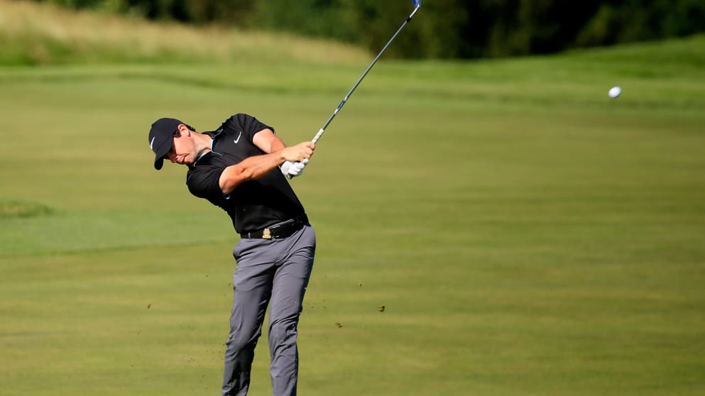 Rory McIlroy during a practice round at Oakmont