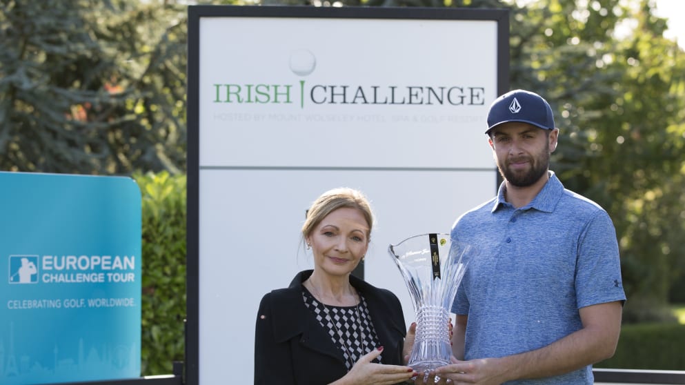 Ruaidhri McGee with the Christy O'Connor Jnr Memorial Trophy
