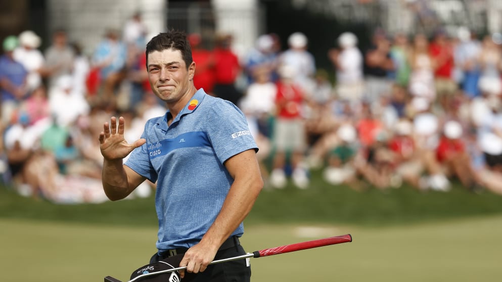 Viktor Hovland at the Wells Fargo Championship